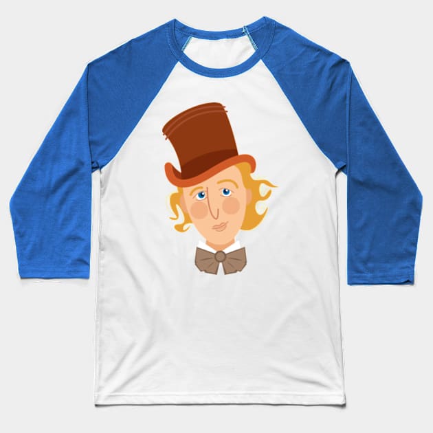 Willy Wonka Baseball T-Shirt by ChrisPaulFarias